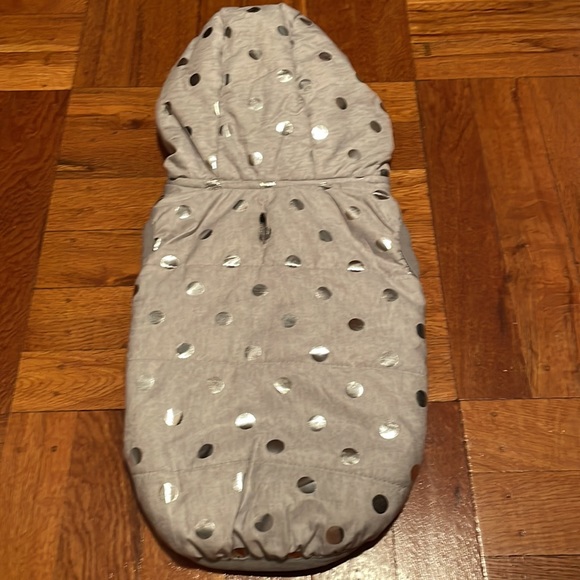 Dog Coat-Grey with silver Polka Dots-Size Small - Picture 2 of 15